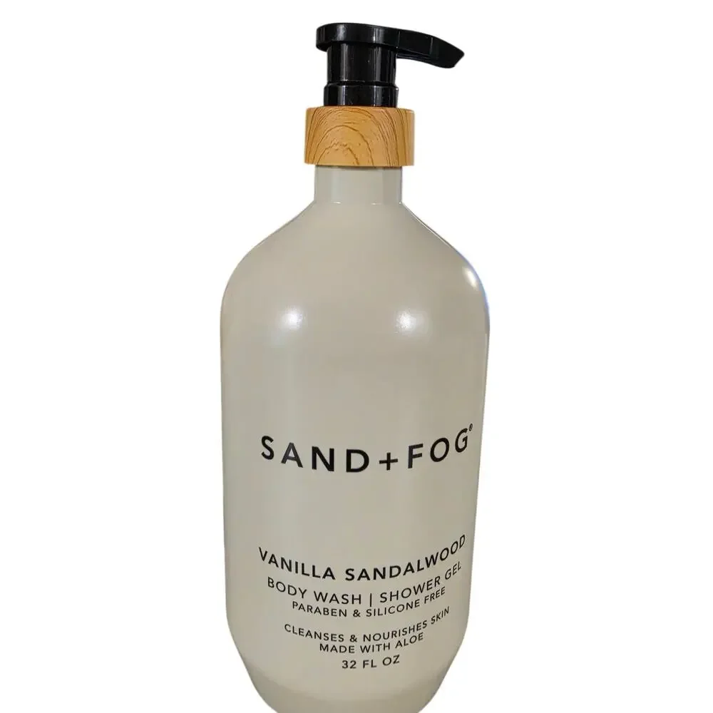 NEW Sand + Fog VANILLA SANDALWOOD Body Wash Shower Gel 32 oz.